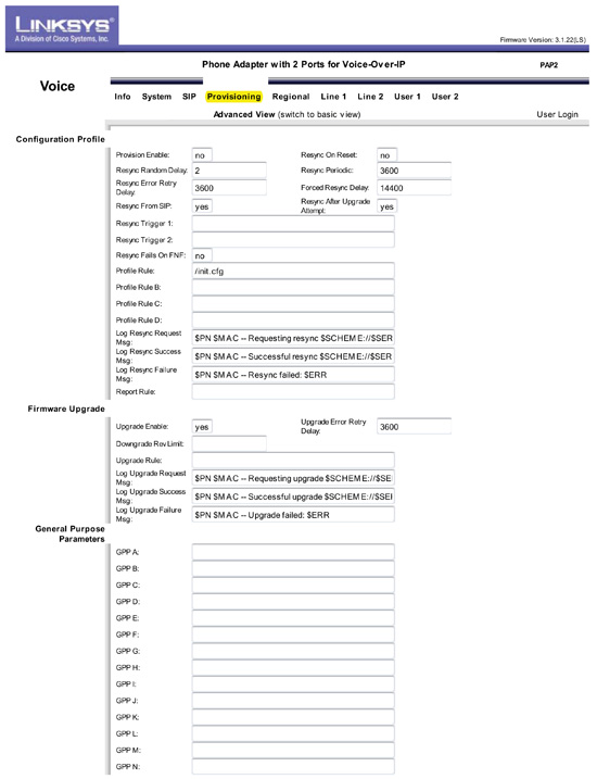 Linksys PAP2 Configuration4